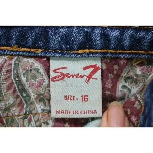 Seven Premier Denim Bootleg Women's Jeans-Size 16-Distressed - Picture 6 of 13